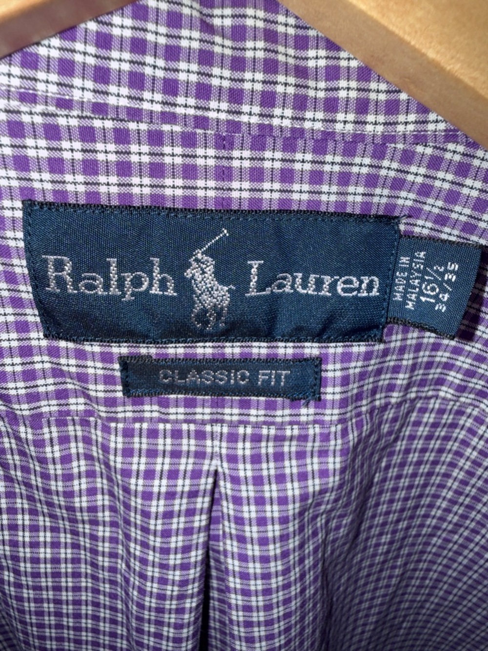 Polo by Ralph Lauren Lavender Gingham Button-Down Shirt - Picture 2 of 5